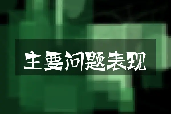 主要问题表现
